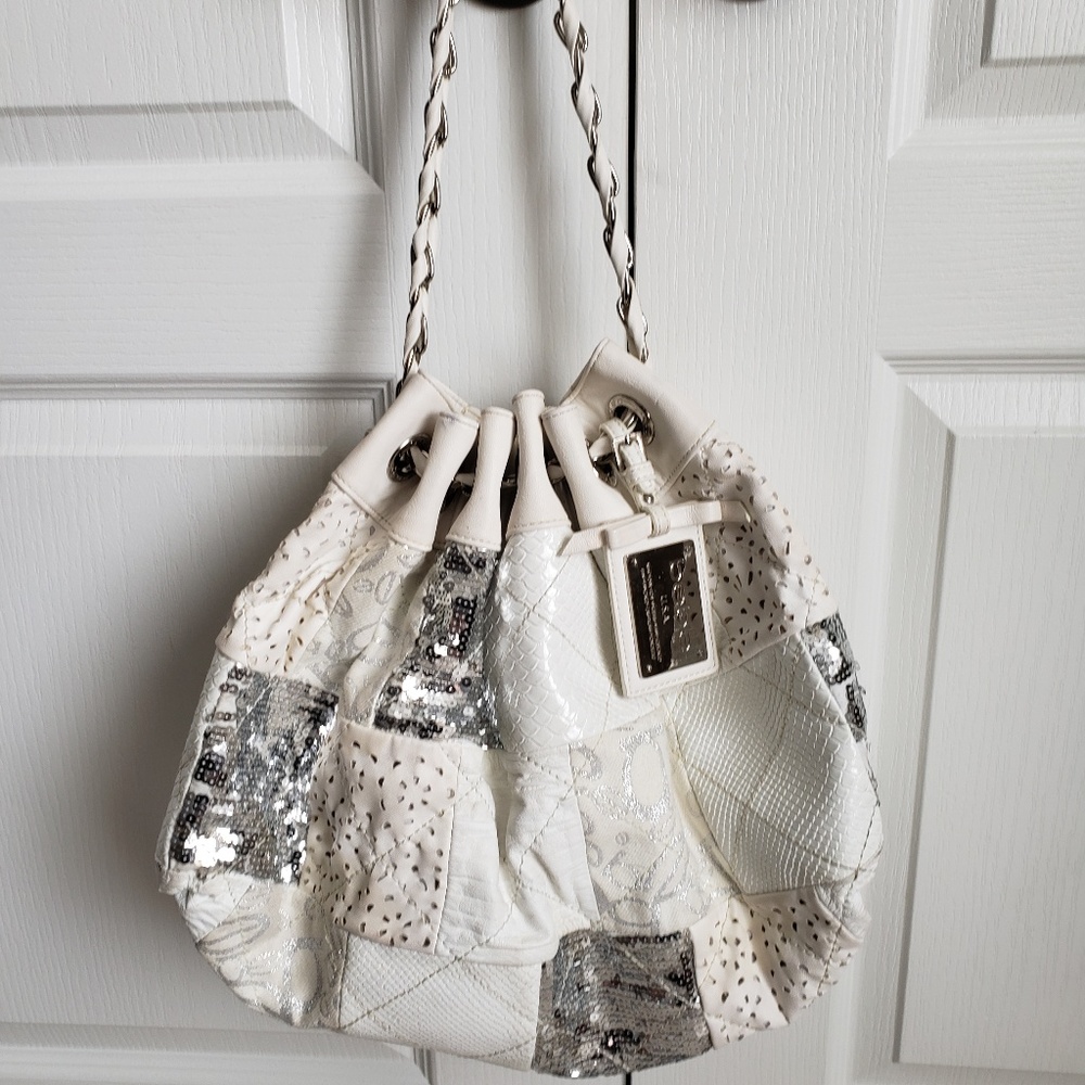 Bebe White Hobo Bag
